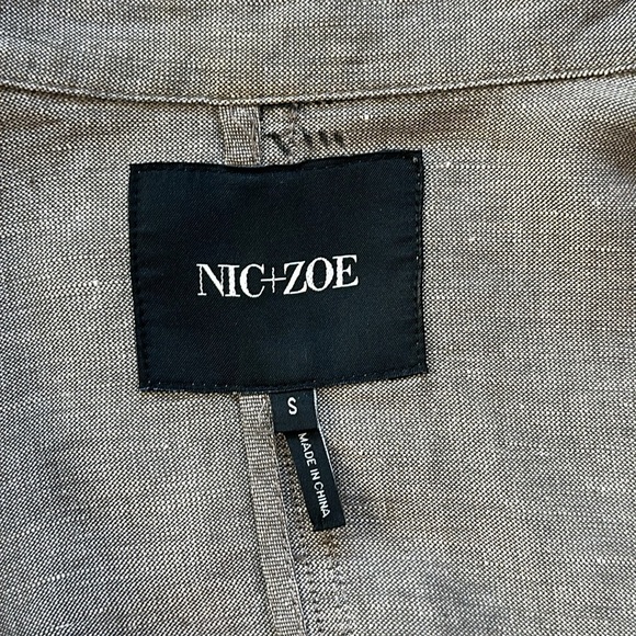Nic + Zoe linen blend lightweight jacket SZ S - Picture 4 of 8